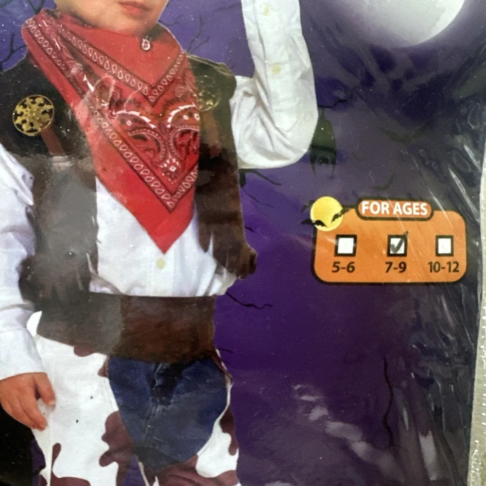 Halloween‎ Accessories ~ Kids Wild West  Costume Dress Up Set ~ Ages 7-9 ~ New